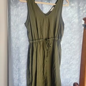 Olive Green Sleeveless Dress